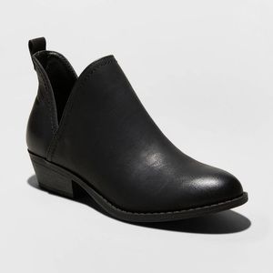 Faux Leather Cut Out Ankle Bootie Universal Thread